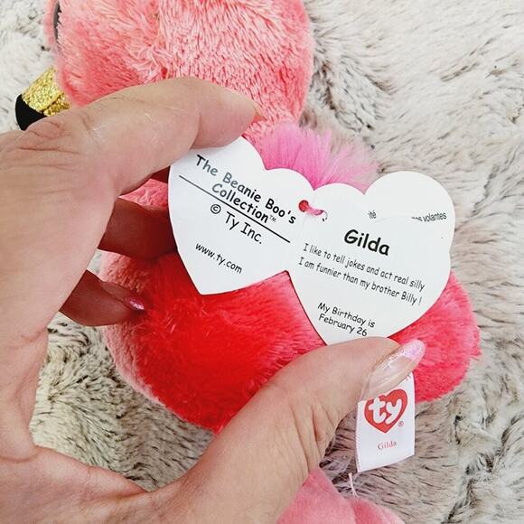 TY BEANIE BABIE PINK PELICAN NEW - Picture 6 of 7